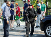 <p>Police investigate a shooting scene after a gunman opened fire on Republican members of Congress during a baseball practice near Washington in Alexandria, Virginia, June 14, 2017. (Photo: Joshua Roberts/Reuters) </p>