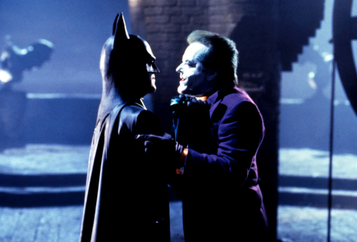 Michael Keaton as Batman and Jack Nicholson as the Joker in Tim Burton's 1989 blockbuster 'Batman' (Photo: Warner Bros./Courtesy Everett Collection)