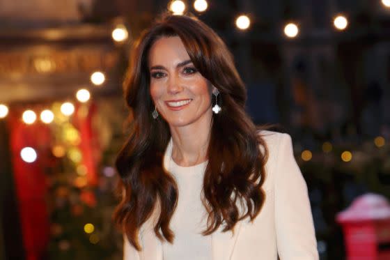 Kate, the Princess of Wales, seen here in December, has been hospitalized after planned abdominal surgery, Kensington Palace announced on Wednesday, Jan. 17, 2024.<span class="copyright">CHRIS JACKSON—Getty Images</span>