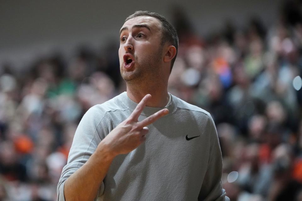 Delaware Hayes' Adam Vincenzo is The Dispatch's All-Metro Boys Basketball Coach of the Year.