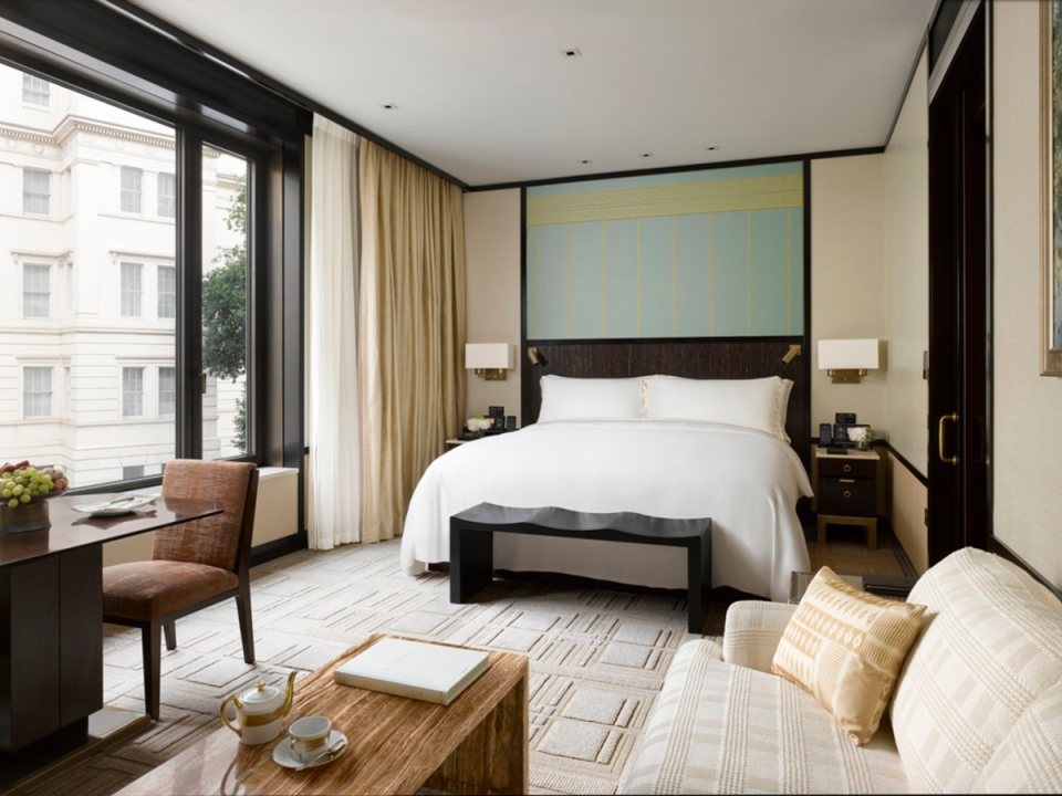 Bedrooms reflect the overall serenity of the hotel (The Peninsula London)