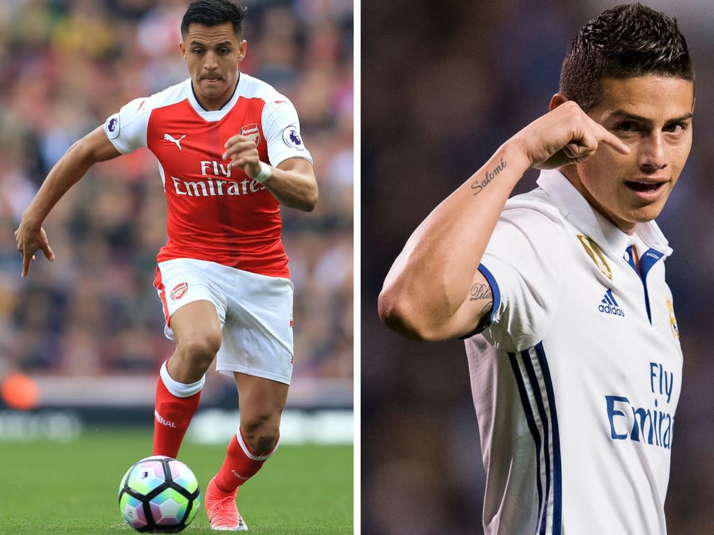 Alexis Sanchez and James Rodriguez continue to fuel the rumour mill 