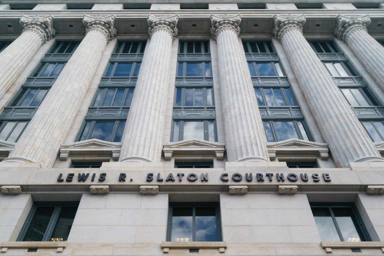 The front of the Lewis R. Slaton Courthouse.