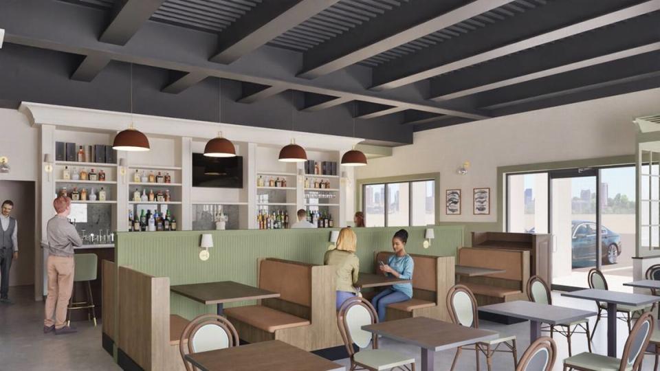 This rendering shows the inside of Joelle restaurant in Bluffton.