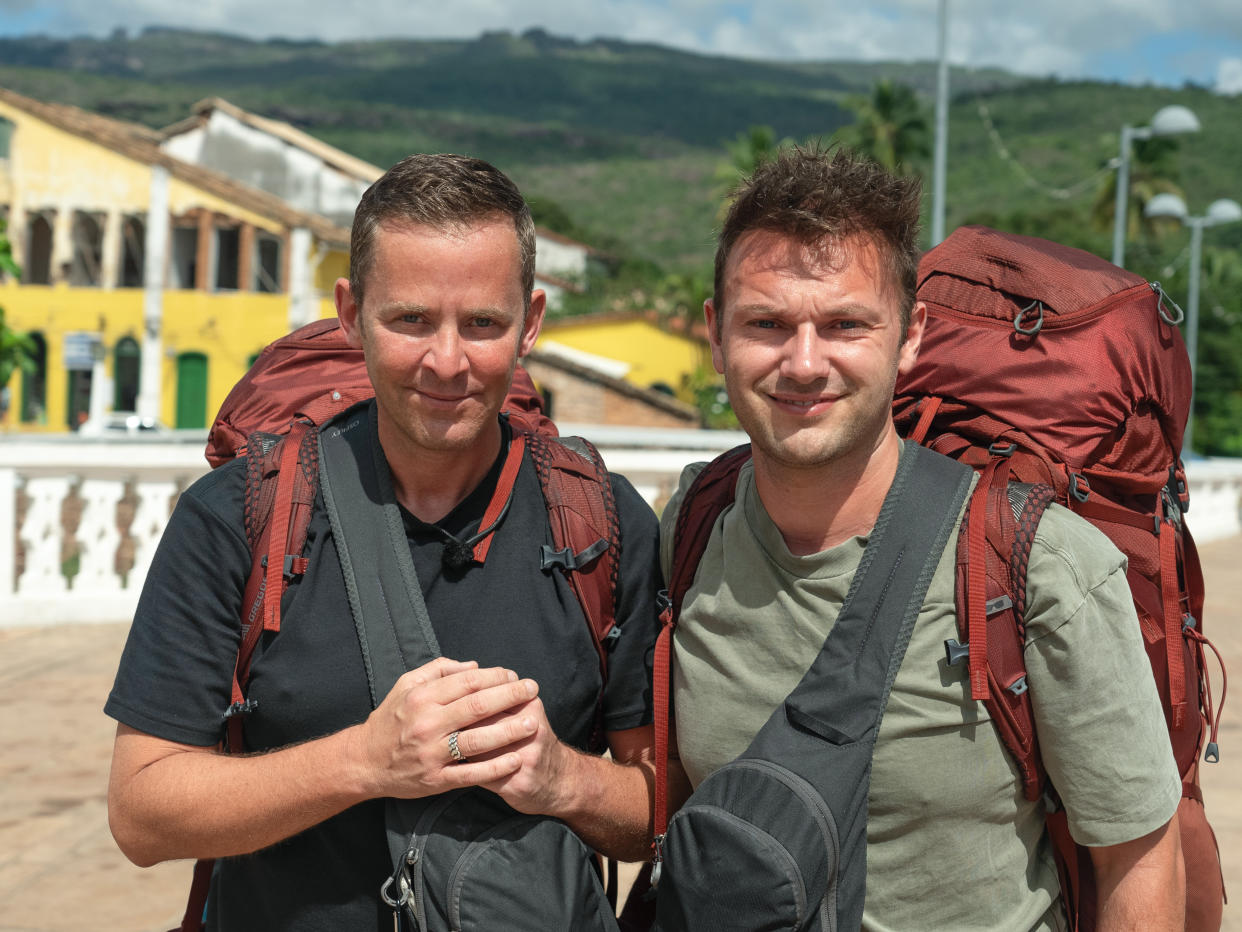 Celebrity Race Across The World's Scott Mills and Sam Vaughan filmed the show before getting married