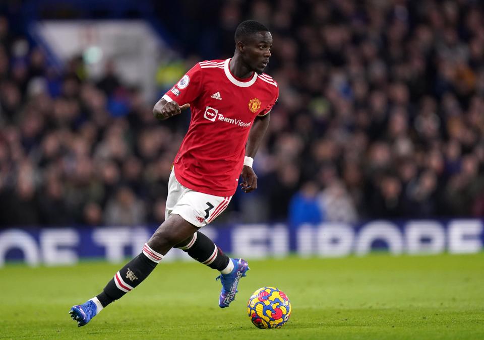 Eric Bailly is frustrated at Old Trafford (Adam Davy/PA) (PA Wire)