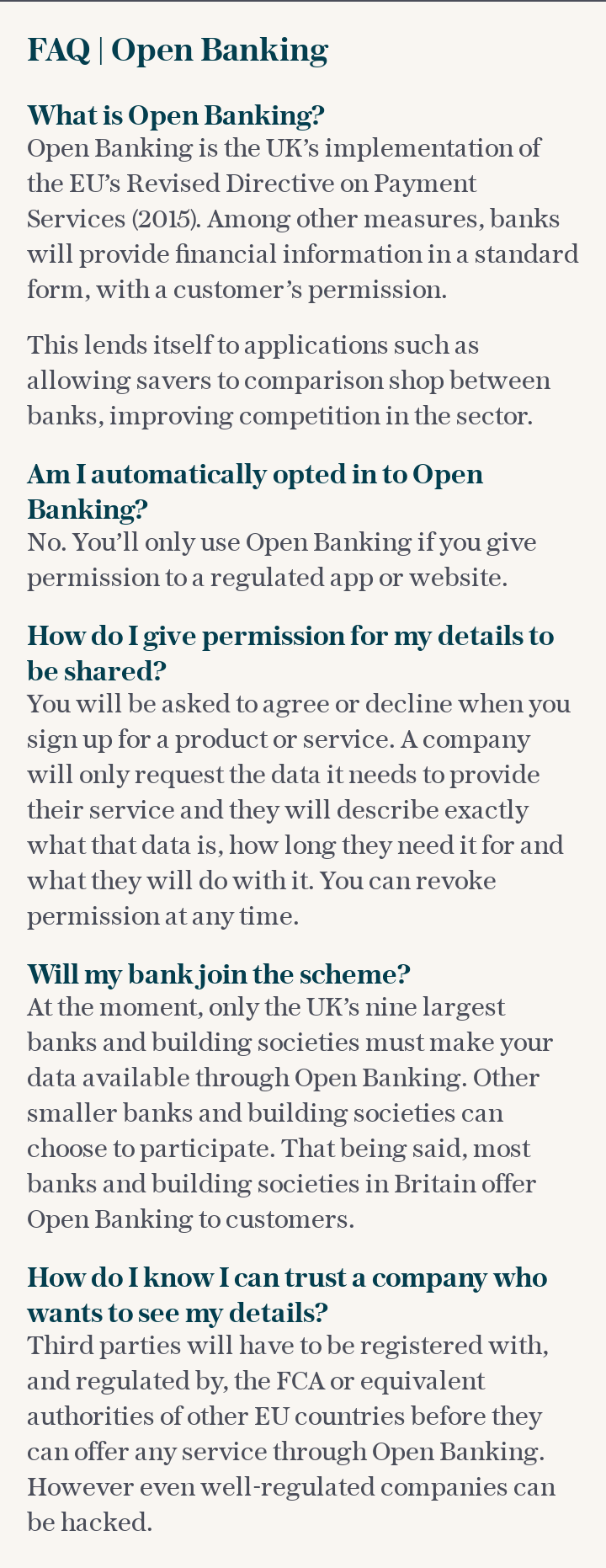 FAQ | Open Banking