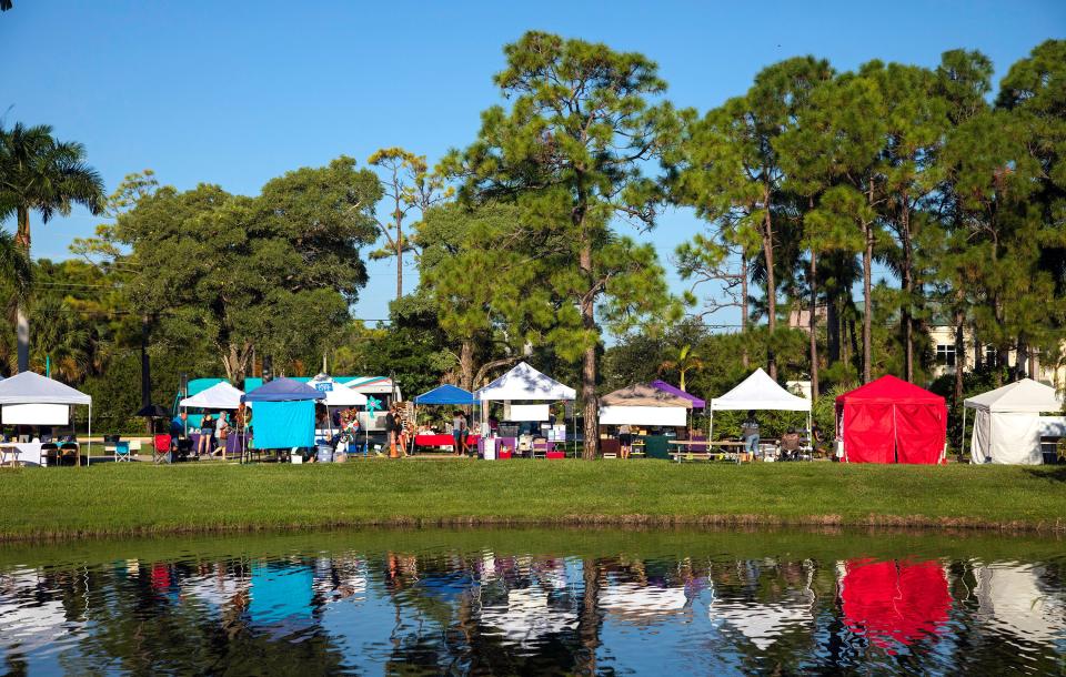 The Royal Palm Beach Green Market on the lakefront at Village Hall Saturday, Oct. 16, 2021.  