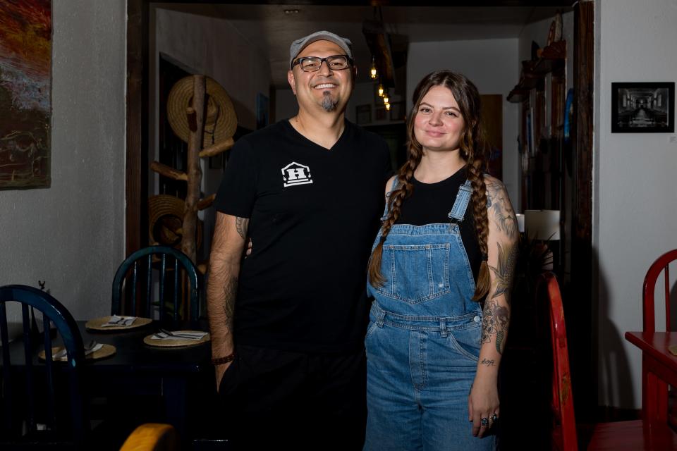 Husband and wife Gabe and Mel Padilla opened a new cafe and restaurant, Café Piro, in Socorro, Texas, at 9993 Socorro Road. They are surrounded by art from Borderland artists.