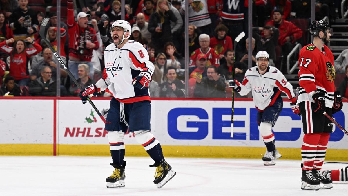 Alex Ovechkin reaches 800 career goals with hat trick