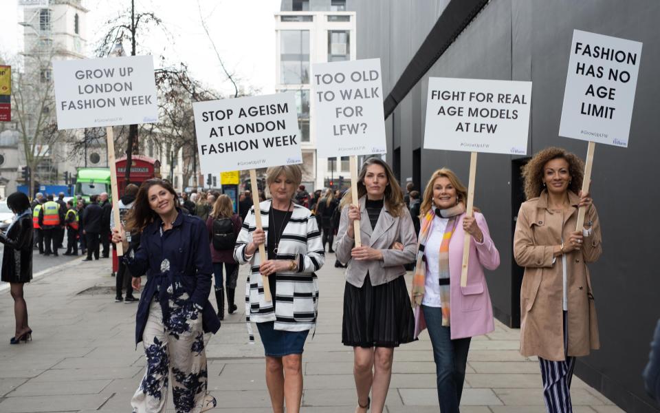 Grow up, London Fashion Week: Older models campaign for representation on the catwalks