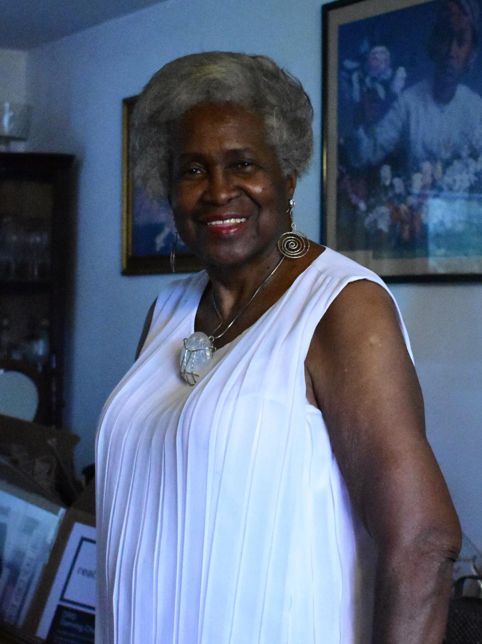 The founder and president of the Real Rosewood Foundation, Lizzie Robinson Jenkins, 84, stands in her Archer, Fla., home last month. She has spent most of her life working to preserve and share the history of Rosewood.