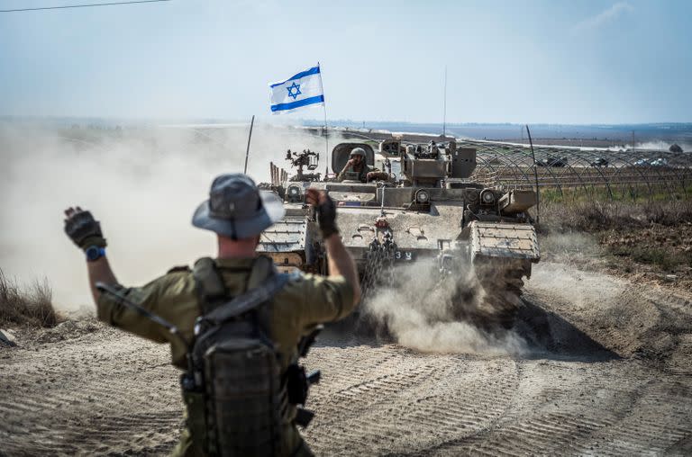 Movimientos militares israelíes cerca de Sderot. Ilia Yefimovich/dpa