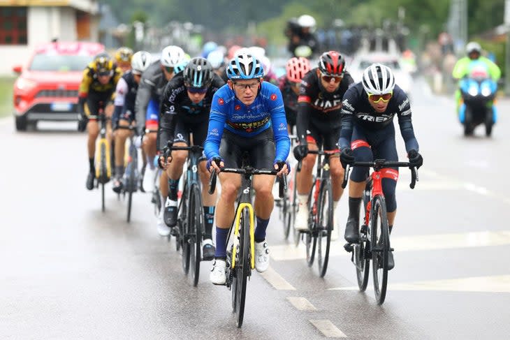 The break on stage 17 of the Giro d'Italia