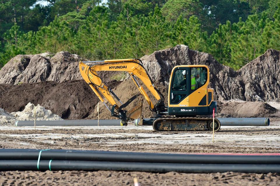 Infrastructure work is underway on the grounds of what will become the new Chaffee Trail Middle School on Jacksonville's Westside.