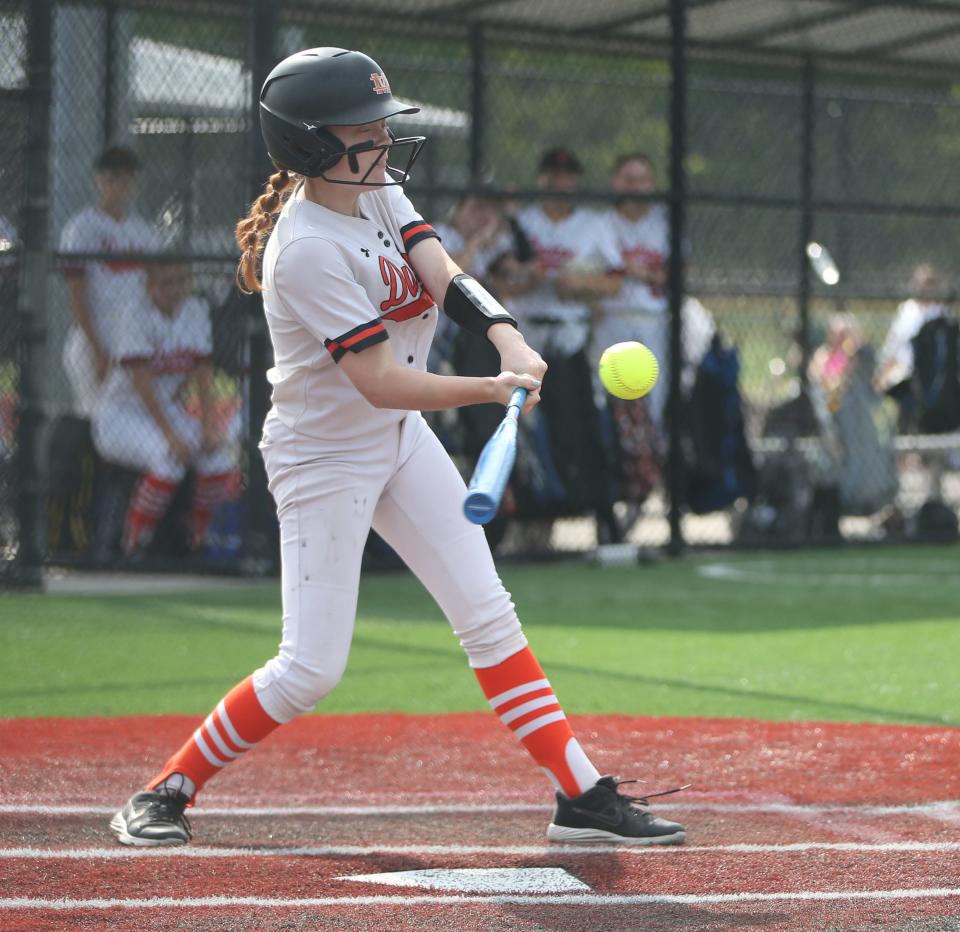 Marlboro's Lily Sullivan at bat during the New York State Softball Championship semifinal versus Wellsville on June 9, 2023. 