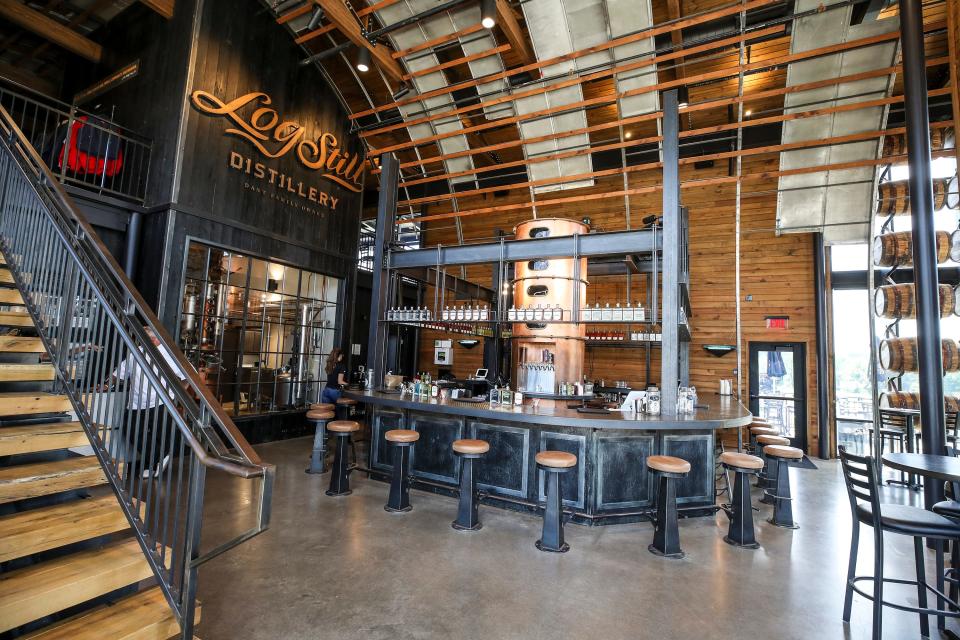 The tasting room at Log Still Distillery at Dant Crossing.