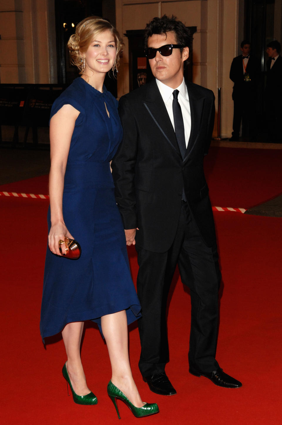 BAFTAs, BAFTA Film Awards, red carpet, celebrity style, Rosamund Pike, 2008