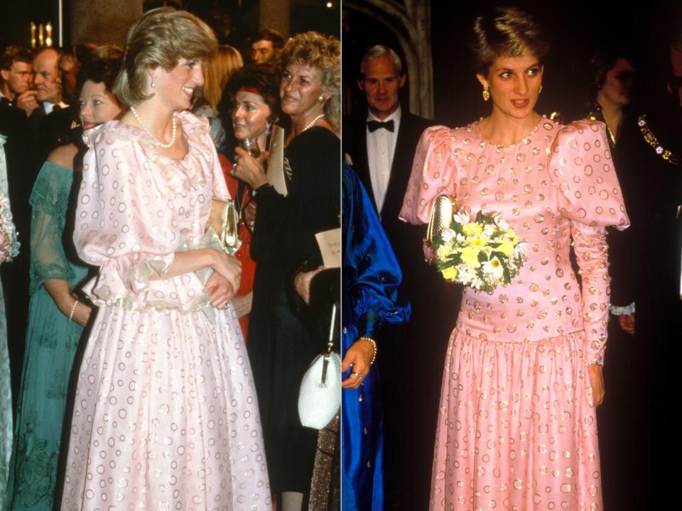 princess diana pastel pink dress