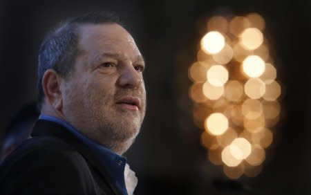 FILE PHOTO - Harvey Weinstein speaks at the UBS 40th Annual Global Media and Communications Conference in New York, December 5, 2012. REUTERS/Carlo Allegri