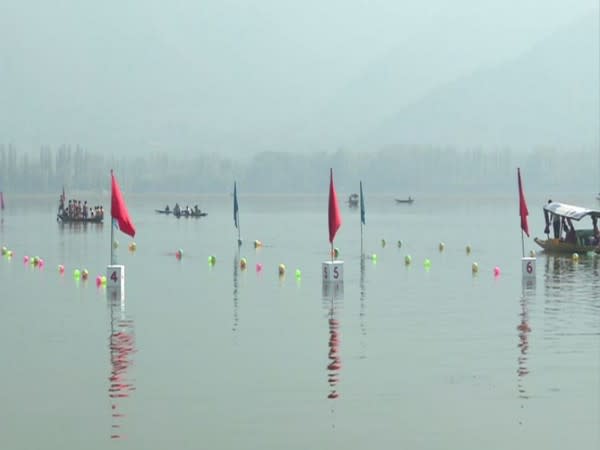 Water sports have resumed in Dal lake in Srinagar after a long gap due to COVID-19 pandemic. [Photo/ANI]