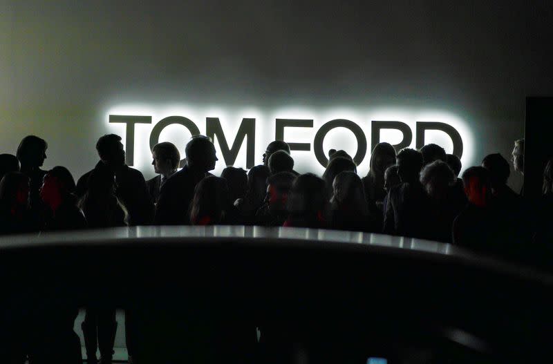 FILE PHOTO: Attendees wait for transportation outside the Tom Ford AW20 Show at Milk Studios in Los Angeles