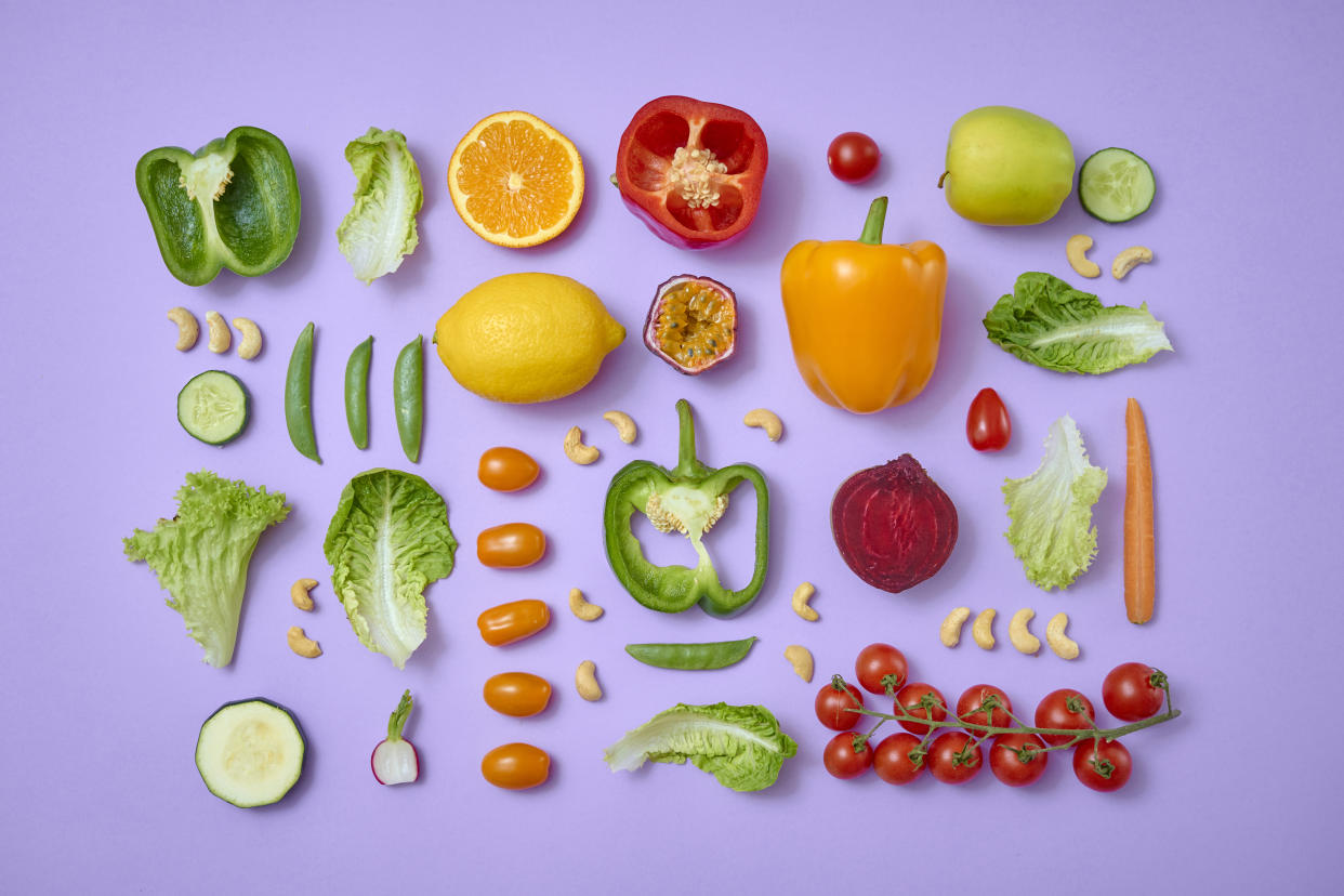 Artful display of vegetables