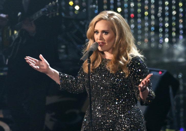 Adele on stage (REUTERS).