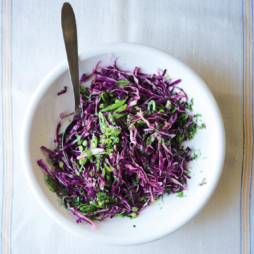 Snap Pea and Cabbage Slaw