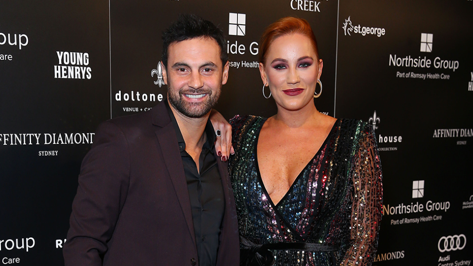 Married At First Sight star Martha Kalifatidis co-stars Cameron Merchant and Jules Robinson have defended her after Sunrise host David Kochie Koch claimed she 'elbowed' him on the 2019 Logies red carpet.