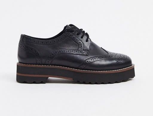 ASOS Mottle Leather Flat Brogues Shoes