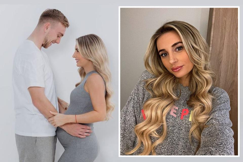 The Love Island star is expecting twins with  West Ham footballer Jarrod Bowen (ES Composite)