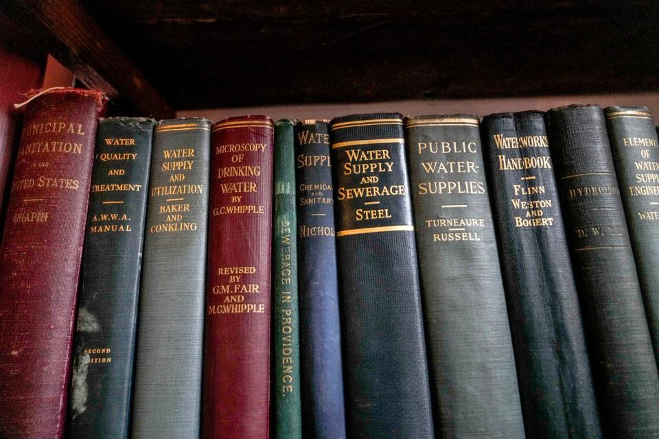 Resources in Villari's library, in his home studio in Scituate.