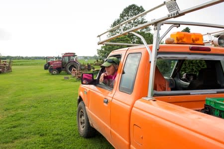 Marilee Foster of Foster Farm works in Sagaponack