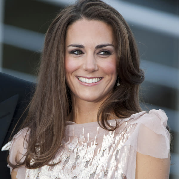 <b>Kate Middleton Top 10 Best Hairstyles:</b> Kate ditched her usual curls for a sleeker look at an ARK anniversary gala in June ©Rex