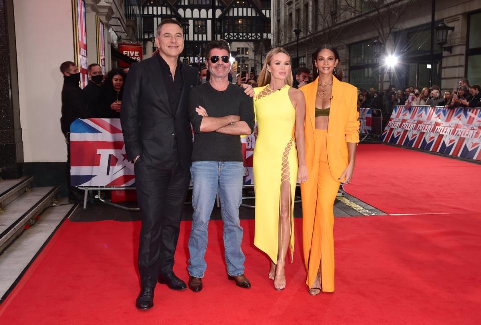 With his former ‘Britain’s Got Talent’ judging panel members (Getty Images)