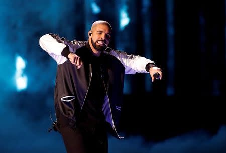 Drake performs during the iHeartRadio Music Festival at The T-Mobile Arena in Las Vegas, Nevada, U.S. September 23, 2016. REUTERS/Steve Marcus/File Photo