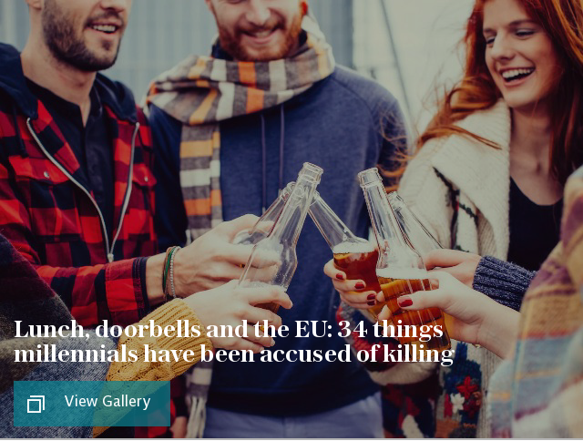 Lunch, doorbells and the EU: 34 things millennials have been accused of killing