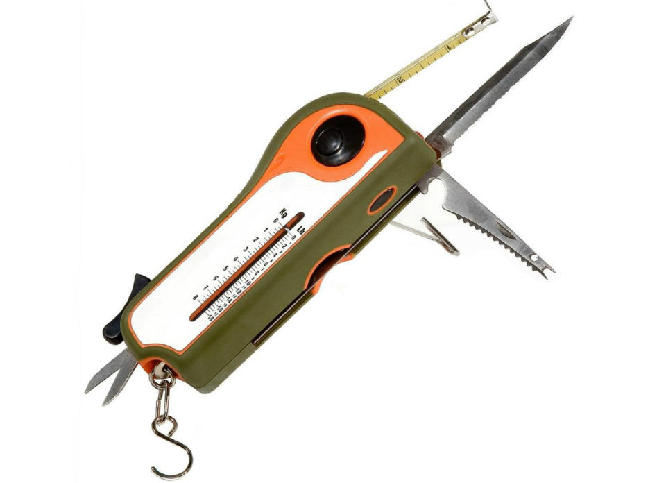 <body><p>Your Secret Santa won’t have to fish for compliments when he carries this nine-function, stainless-steel fishing tool on his <a rel="nofollow noopener" href=" http://www.bobvila.com/articles/backyard-ponds-planning-guide/?bv=yahoo" target="_blank" data-ylk="slk:next angling trip;elm:context_link;itc:0;sec:content-canvas" class="link ">next angling trip</a>. This Swiss army knife for fishermen notably includes a hook remover, fish scraper, knife, bottle opener, and scissors! <em>Available at <a rel="nofollow noopener" href=" http://www.amazon.com/gp/product/B002YIHF04/?ie=UTF8&camp=1789&creative=9325&linkCode=ur2&tag=bovi01-20&linkId=4S3KFJBZYY4NDWKO" target="_blank" data-ylk="slk:Amazon;elm:context_link;itc:0;sec:content-canvas" class="link ">Amazon</a>; $25.</em> </p></body>