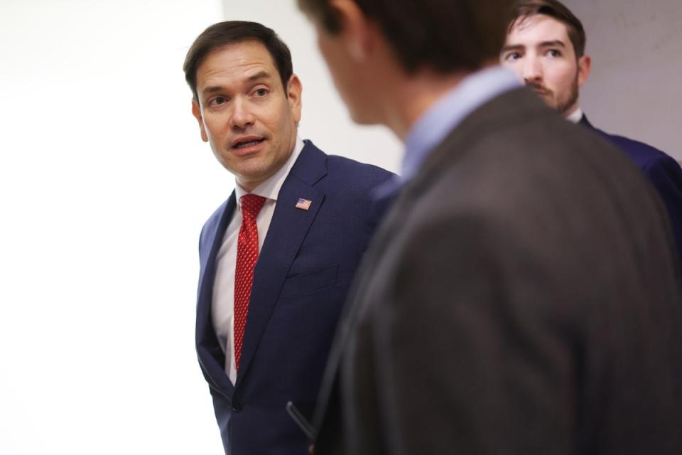 Marco Rubio is seen on Capitol Hill. The Florida senator is thought to be near the top of Donald Trump’s shortlist for VP (Getty Images)