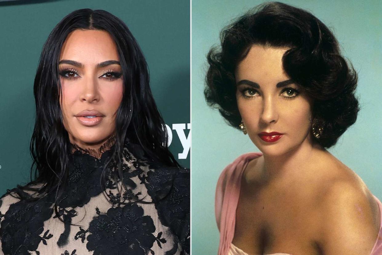 <p>Monica Schipper/Getty, API/GAMMA/Gamma-Rapho via Getty</p> Kim Kardashian (left) and Elizabeth Taylor