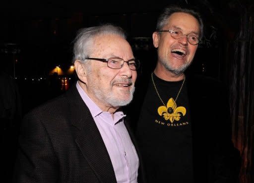 Author Maurice Sendak (L) and film director Jonathan Demme attend a party for the flim "Where The Wild Things Are" in 2009 in New York City. Sendak, a forever favorite of children around the world for his magical stories and inventive illustrations -- including his classic "Where The Wild Things Are" -- died Tuesday at the age of 83