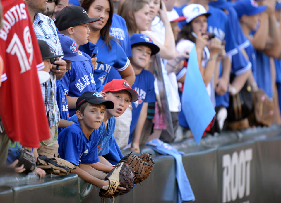 Toronto Blue Jays fans attend a game against the Seattle Mariners at Safeco Field. (Kirby Lee/USA TODAY Sports)