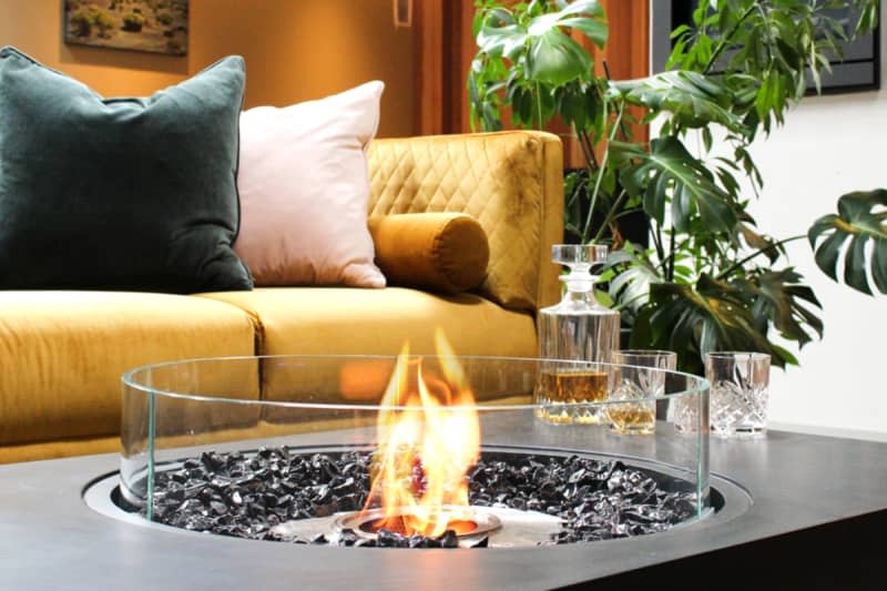 Martini 50 Fire Pit in living room