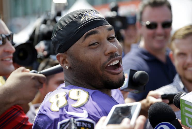 Steve Smith Sr. left the NFL as he played: talking big. (AP)