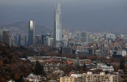 FILE PHOTO: Panoramic view of the city of Santiago