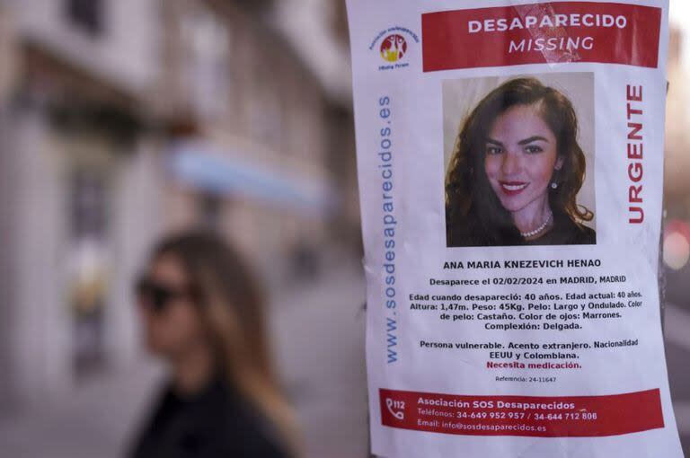 Ana Knezevich, desaparecida en Madrid a principios de febrero