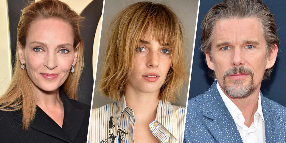 Uma Thurman, Maya Hawke, Ethan Hawke,  (Getty Images)