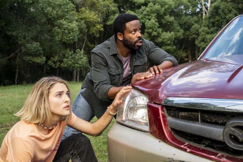 Zyra Gorecki (L) and Chiké Okonkwo star in "La Brea." Photo courtesy of NBC