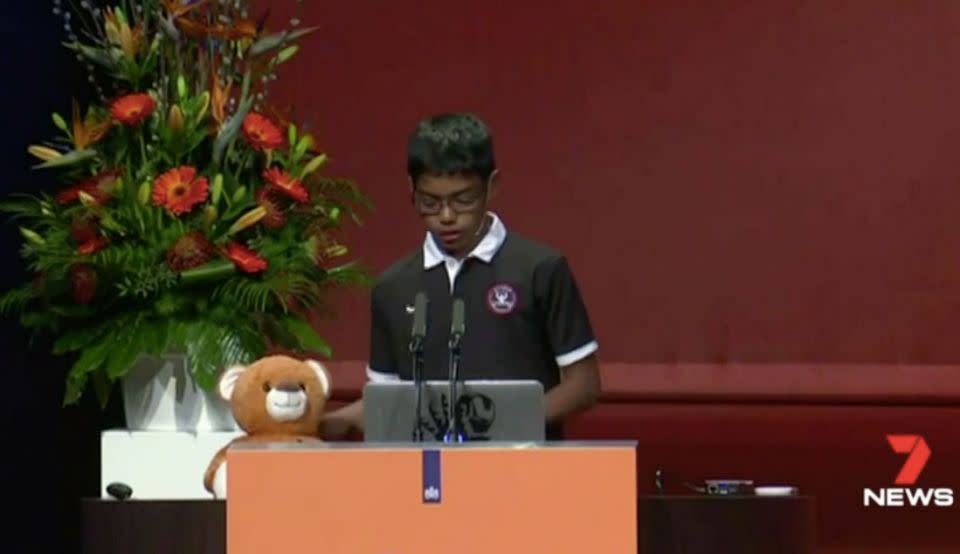 Eleven-year-old cyber-security expert Reuben Paul. Source: 7 News